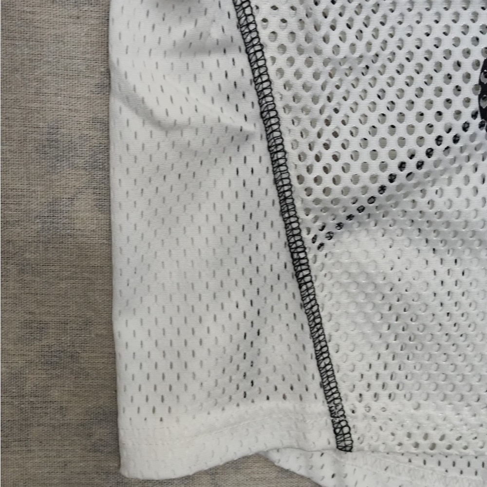 Aime Leon Dore White Mesh Jersey with Black Trim and Number 32 - Picture 7 of 12